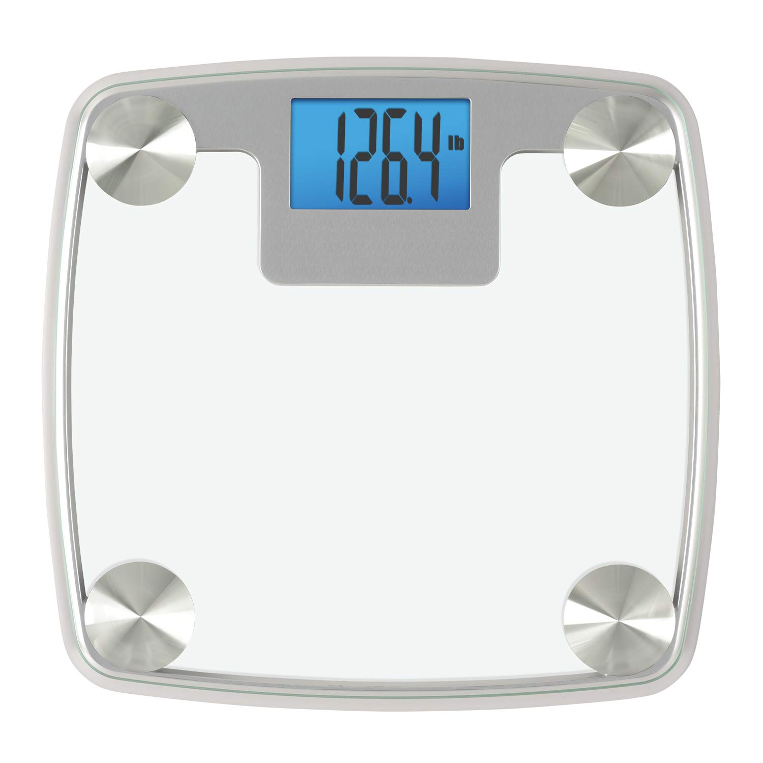 Digital Bathroom Scale - Smart Body Weight Scale with Auto Recognition, 440 lbs Capacity, Includes Batteries, Silver - Perfect for Home, Gym & Health Tracking