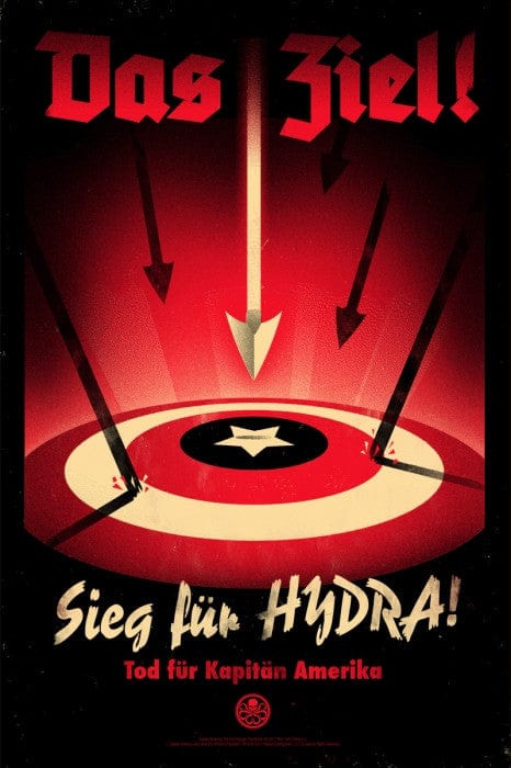 Vintage Hydra Olly Moss Art Print - High-Quality Movie Poster for Home & Office Decor | Perfect for Marvel Fans & Pop Culture Enthusiasts
