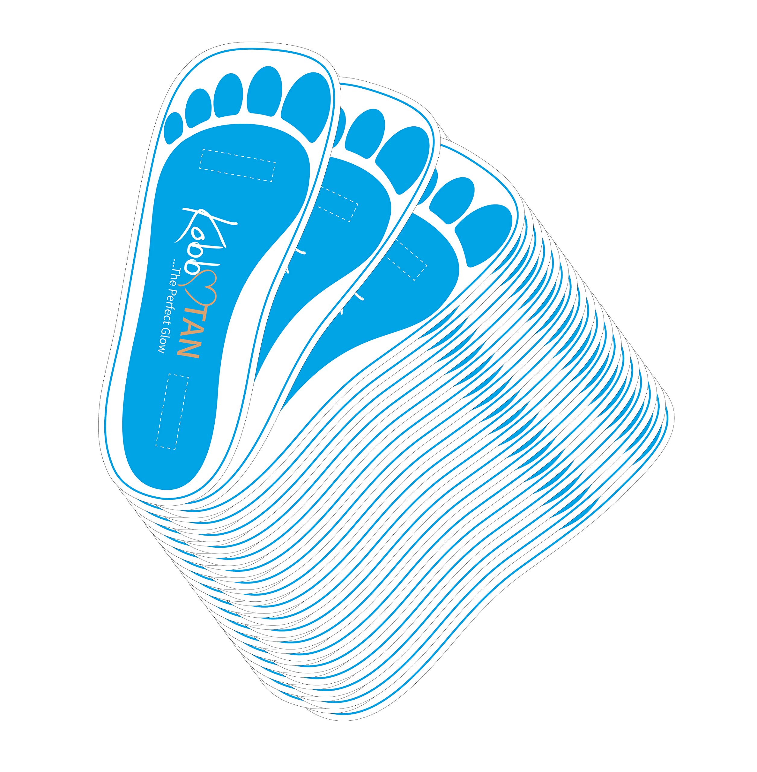 60 Pairs (120 Feet) Disposable Spray Tan Feet Pads for Sunless Tanning - Blue - Perfect for Salon, Home Use & Professional Spray Tanning Sessions