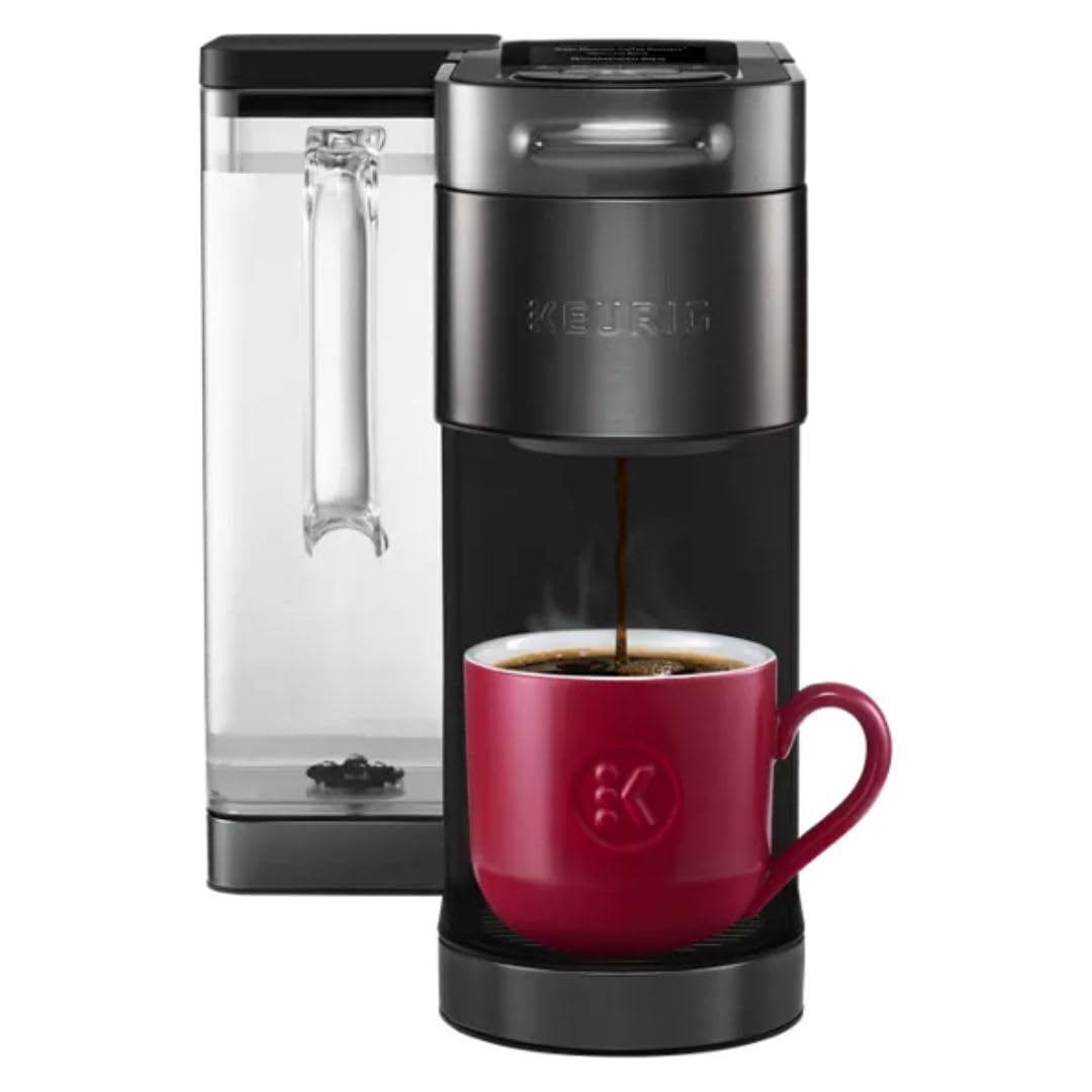 **Keurig K-Supreme Plus SMART Single-Serve Coffee Maker (Black) with 12oz Stainless Steel Tumbler & Milk Frother – Perfect for Home, Office & Travel**