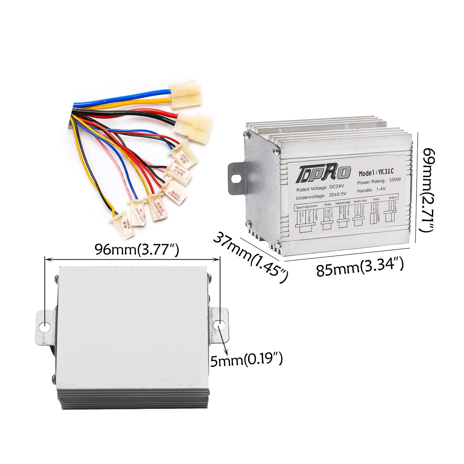 24V 350W Brushed DC Motor Controller with LCD Display & Keylock - Universal Throttle Grip for DIY Electric Bicycles, Scooters, E-Bikes, ATVs, Mini Bikes, Lawn Mowers, Tricycles & Drift Trikes - Perfect for Home Upgrades, Off-Road Adventures and Urban Commuting