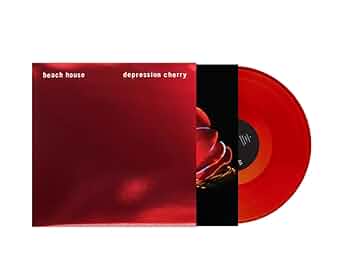 Beach House - Depression Cherry Vinyl LP (Metallic Foil Cover, Red Vinyl) | Indie Rock Music Album for Home Listening & Record Collectors