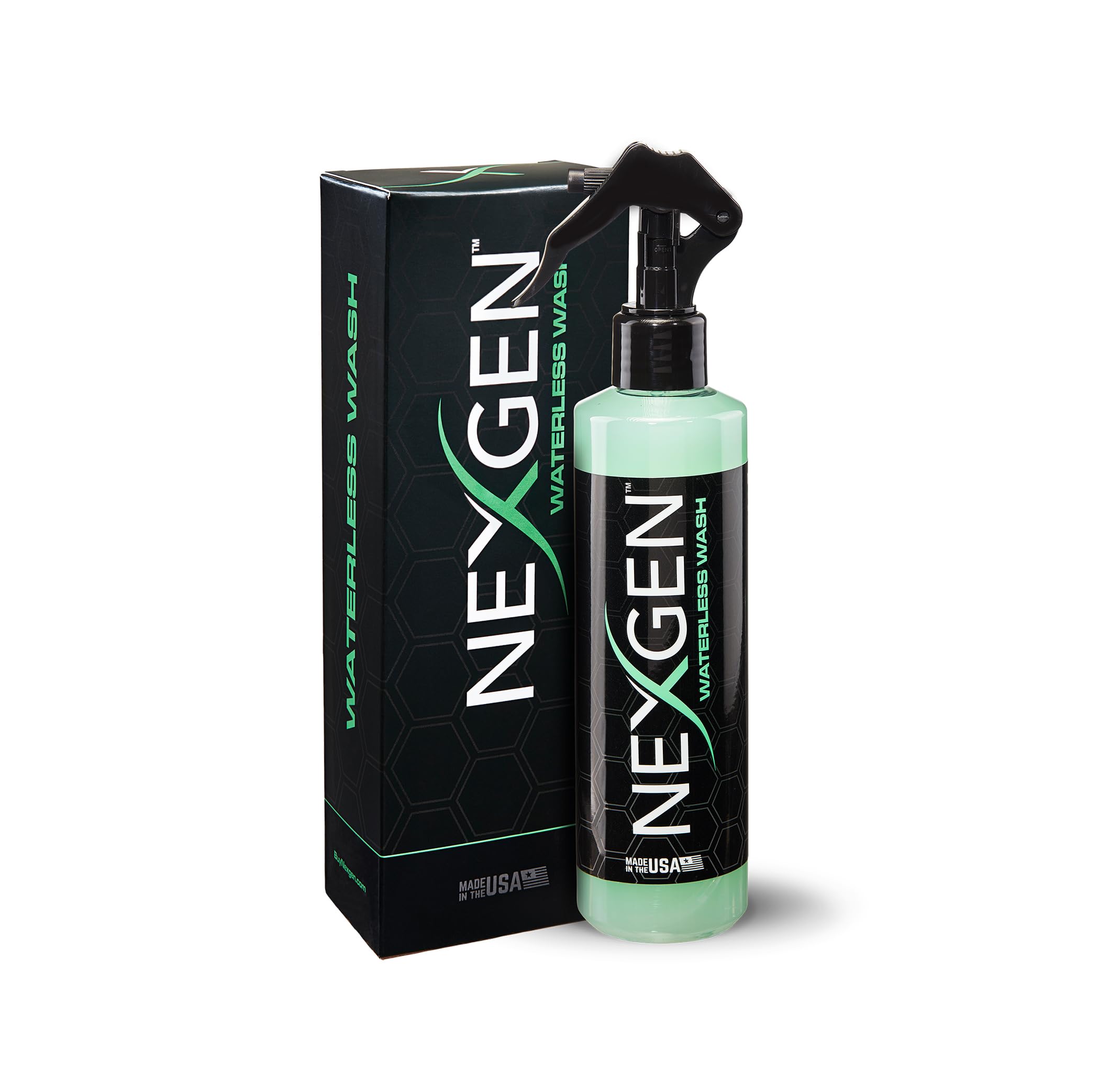 Nexgen Waterless Car Wash (8oz) - Scratch-Free, High-Gloss Waterless Car Cleaner - Safe for Cars, Trucks, Boats & RVs - Perfect for On-the-Go Detailing, Road Trips & Quick Car Cleaning