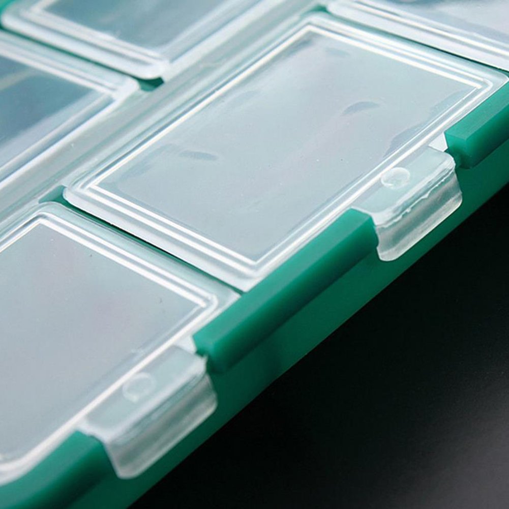 Waterproof Fishing Tackle Box Organizer - 10-Compartment Plastic Storage Case for Hooks, Lures & Baits - Portable Hard Utility Box for Outdoor Fishing & Camping Gear Organization