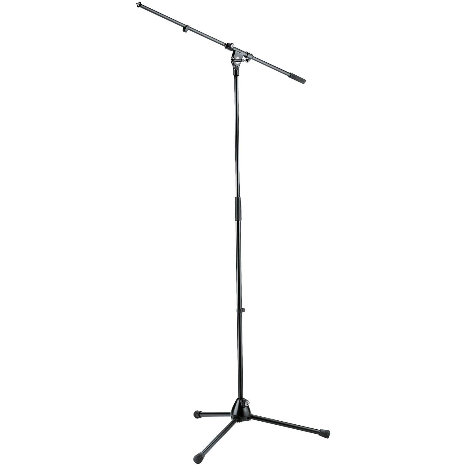K&M 210/211 Tripod Boom Microphone Stand - Professional Adjustable Mic Stand for Studio Recording, Podcasting & Live Performances - Perfect for Singers, Musicians & Content Creators
