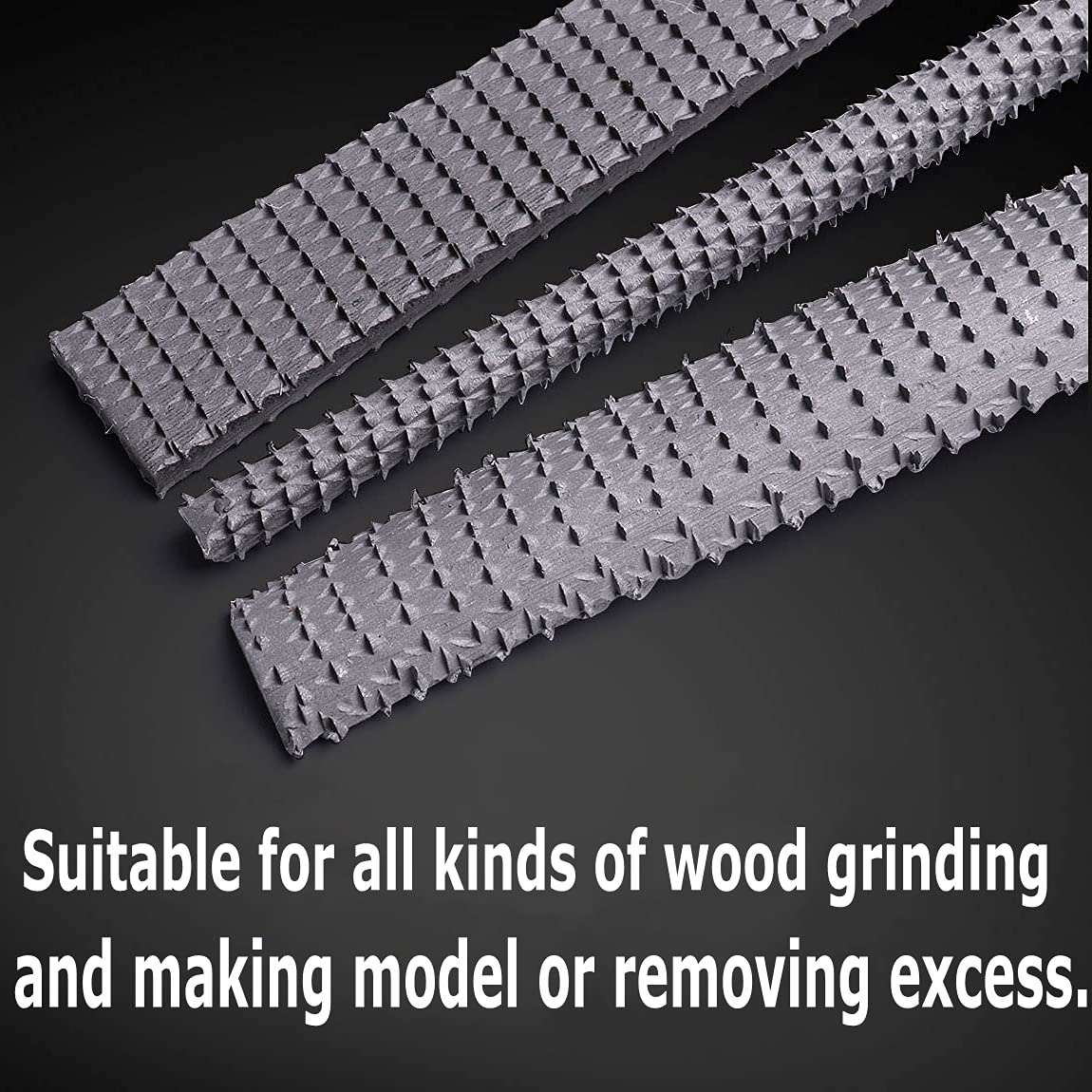 AihuiWood 3-Piece Wood Rasp File Set - Round, Half-Round & Flat Carbon Steel Files for Woodworking, Shaping & Sharpening | Perfect for DIY Projects, Furniture Making & Wood Carving
