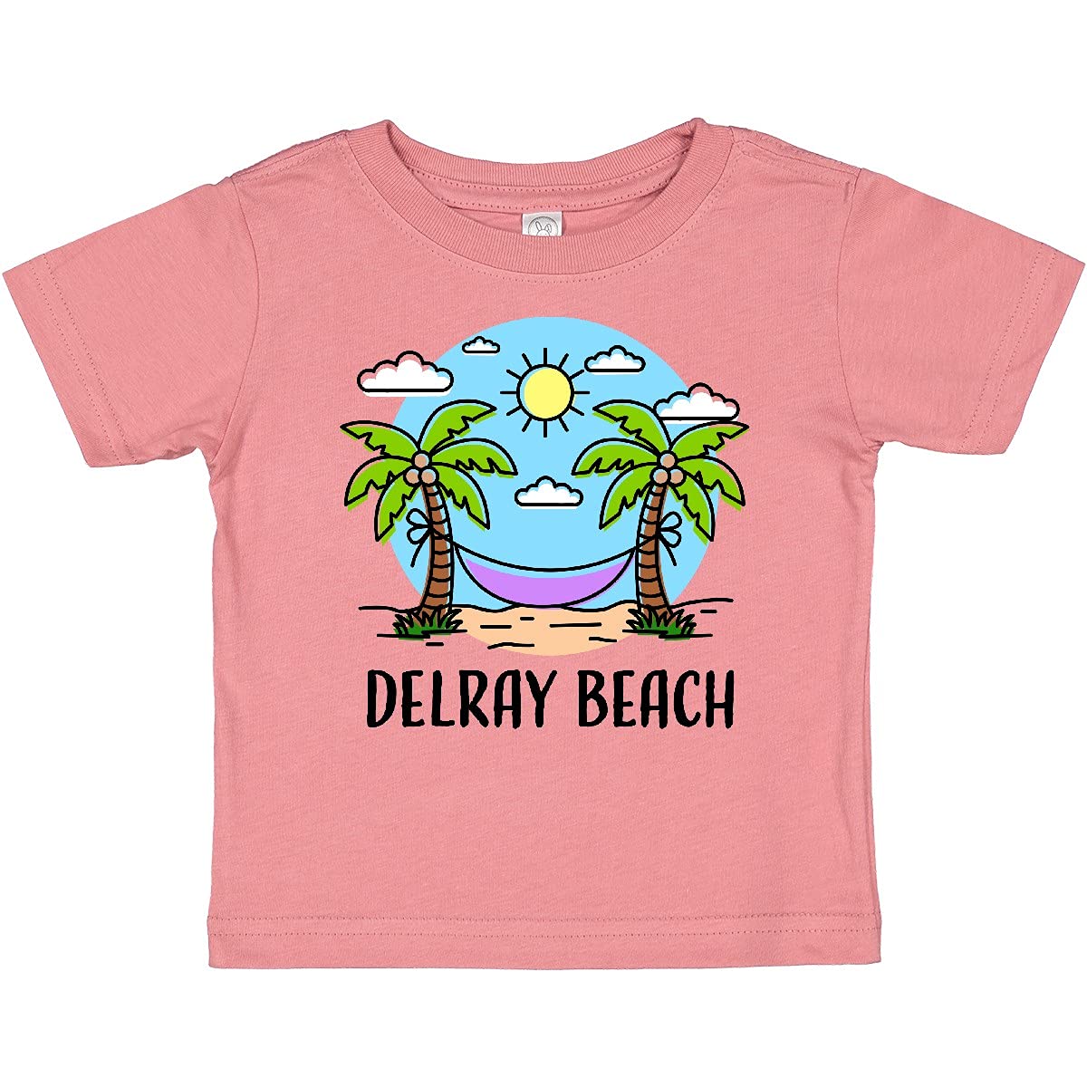 Inktastic Summer Vacation in Delray Beach Baby T-Shirt | Cute Graphic Tee for Boys & Girls | Beach Outfit, Vacation Wear, Family Trip Souvenir