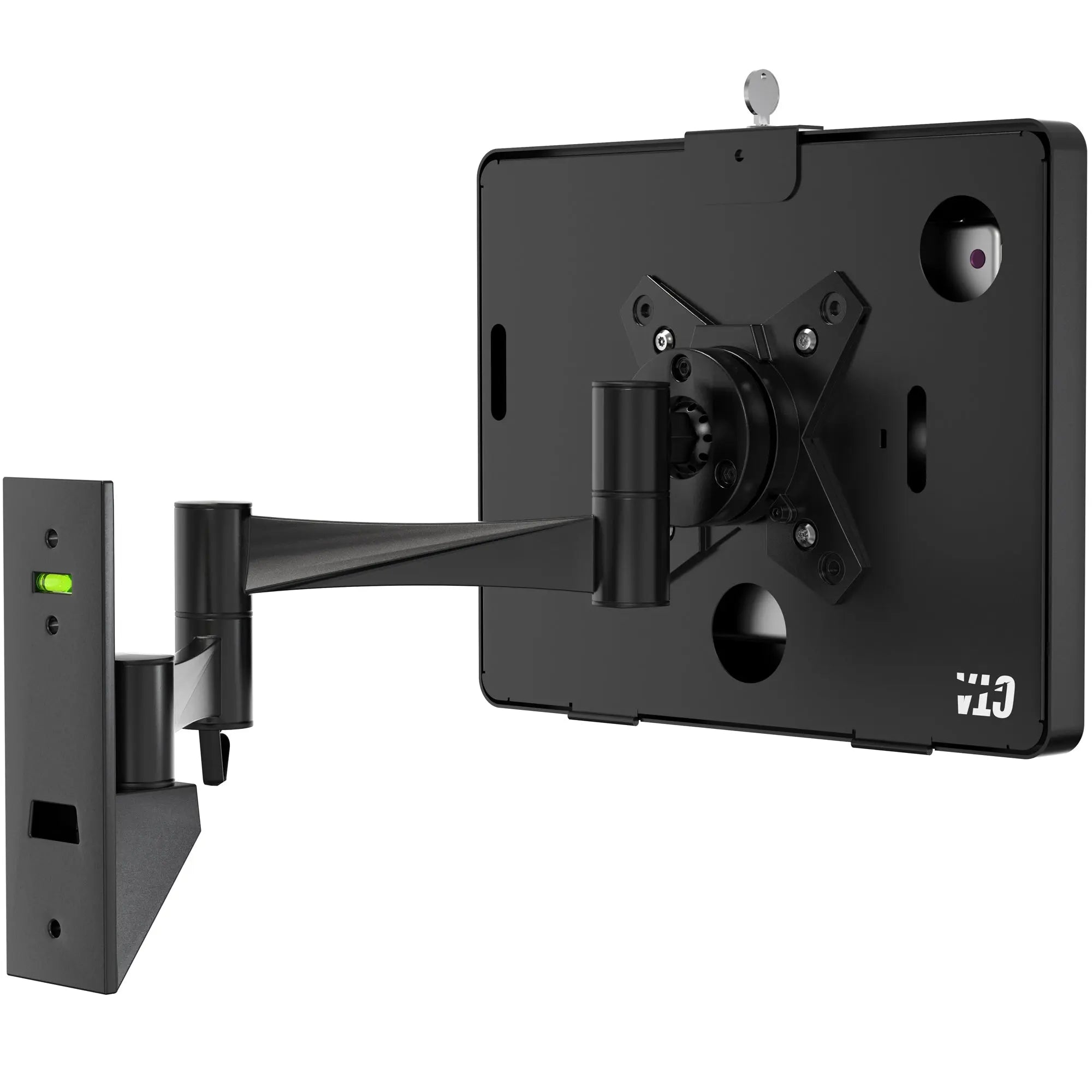VESA Wall Mount Bracket with Enclosure - Adjustable Monitor Arm for 13-32 Inch Screens | Perfect for Home Office, Gaming Setup & Conference Rooms