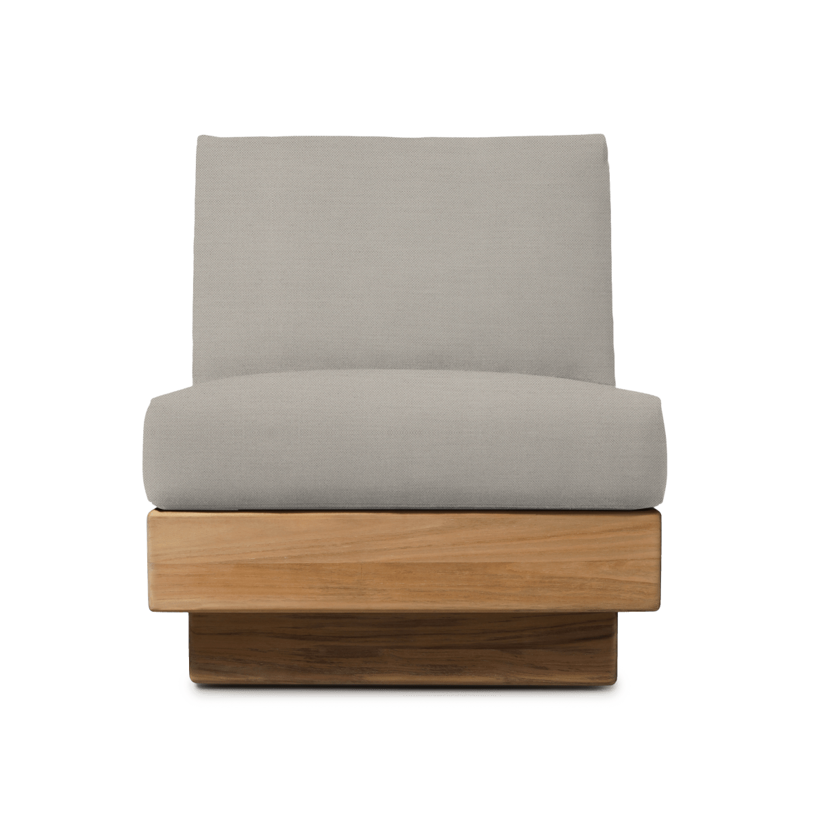 Tulum Armless Lounge Chair - Modern Boho Indoor/Outdoor Accent Chair for Living Room, Patio, or Bedroom - Lightweight & Comfortable