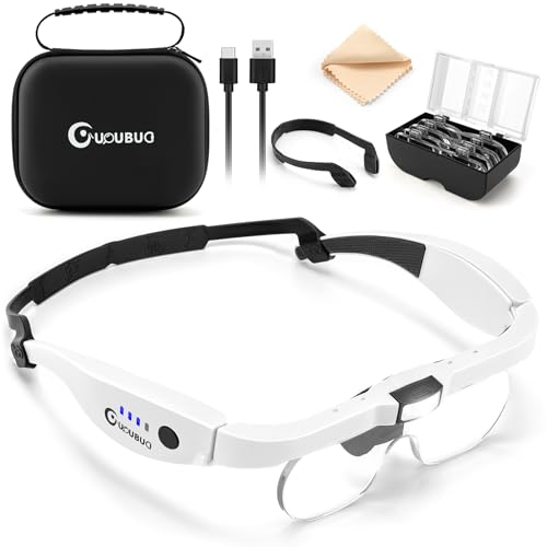 White Magnifying Glass With Carry Case