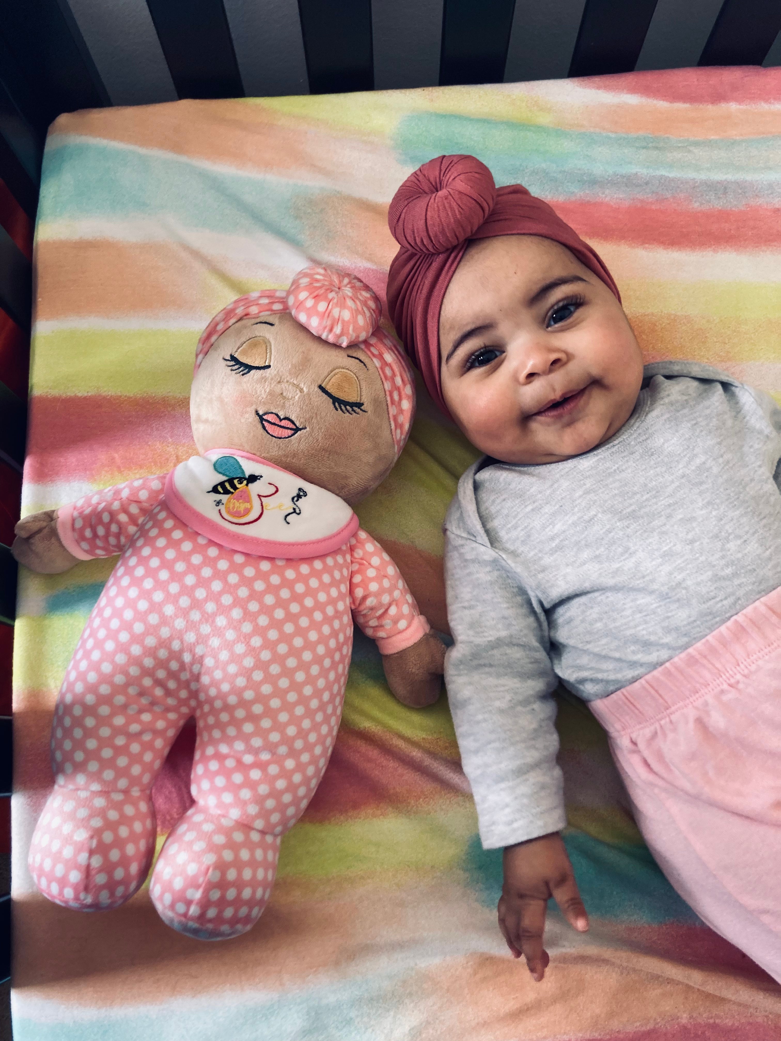 Nu'Bee Soft Plush Baby Doll for Kids - Pink Stuffed Animal Toy for Cuddling, Gift for Girls & Boys | Perfect for Playtime, Nursery Decor & Birthday Presents