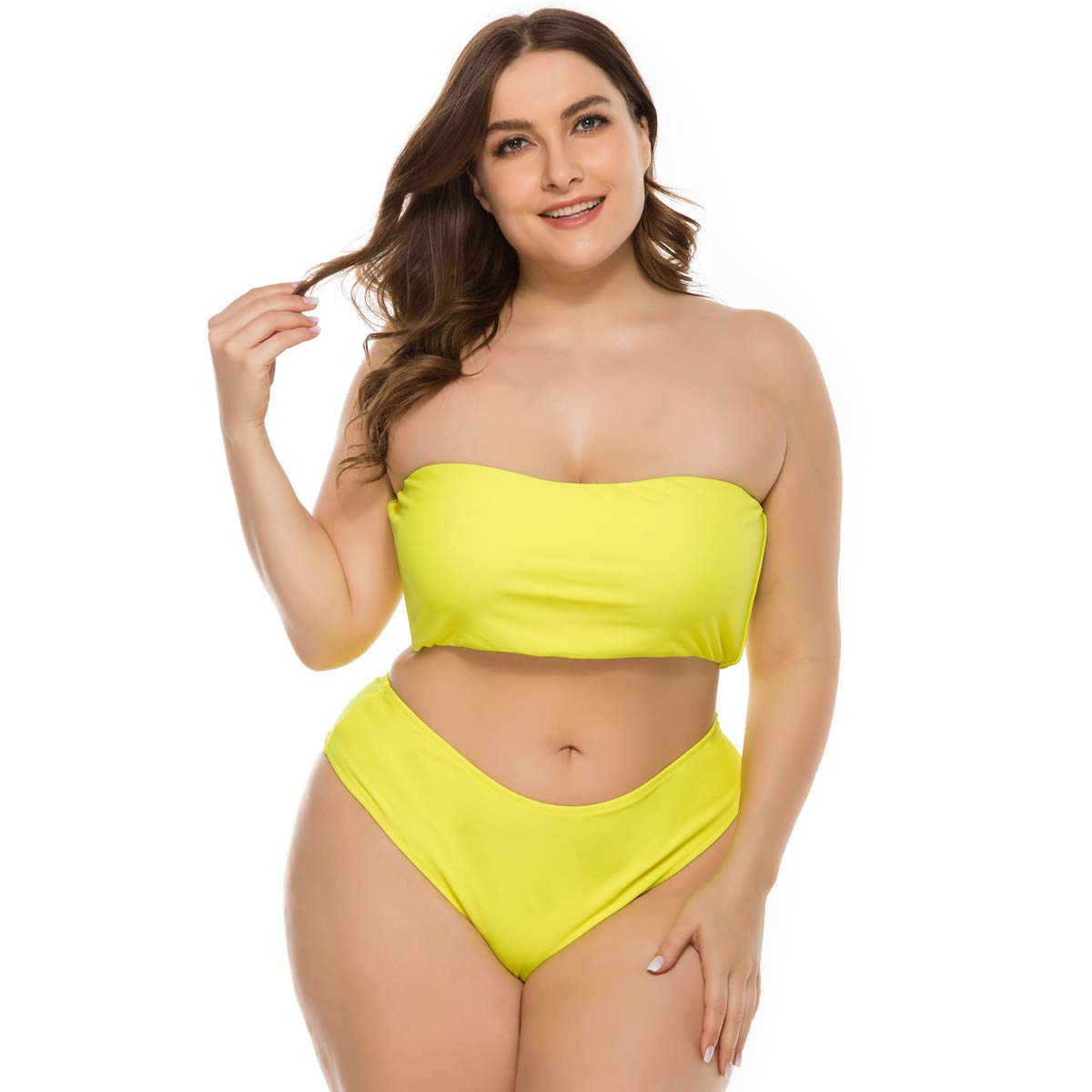 **Yii ouneey Plus Size Women's High Waisted Bikini Set - Tummy Control Bathing Suit for Beach, Pool & Vacation | Swimwear for Curvy Women**
