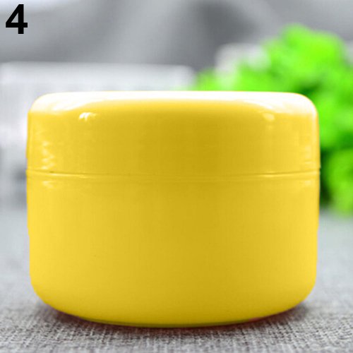 5-Piece Empty Cosmetic Jars Set - Travel-Friendly Makeup Containers for Face Cream, Lotion & Cosmetics (Yellow, 20ml) - Perfect for DIY Beauty Products & On-the-Go Skincare