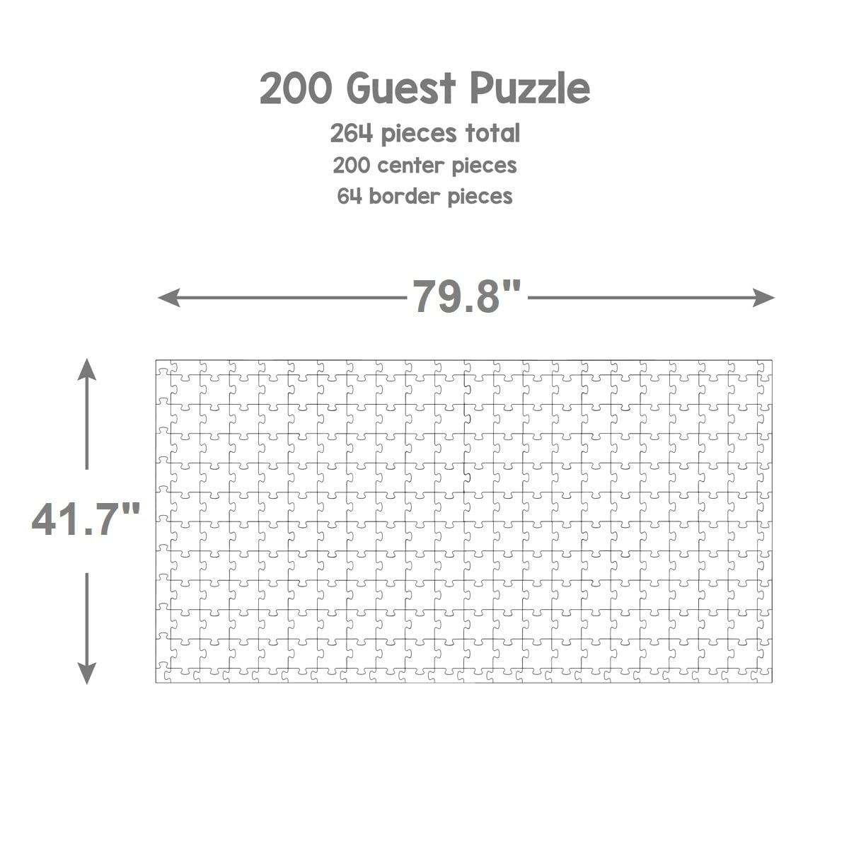 Hygloss Products Blank Community Puzzle - Create-A-Size - Fun Group Activity for Parties, Weddings, Classrooms & Offices - 84” x 44” Jigsaw Puzzle with 200 Pieces - Perfect for Team Building, Icebreakers & Social Events