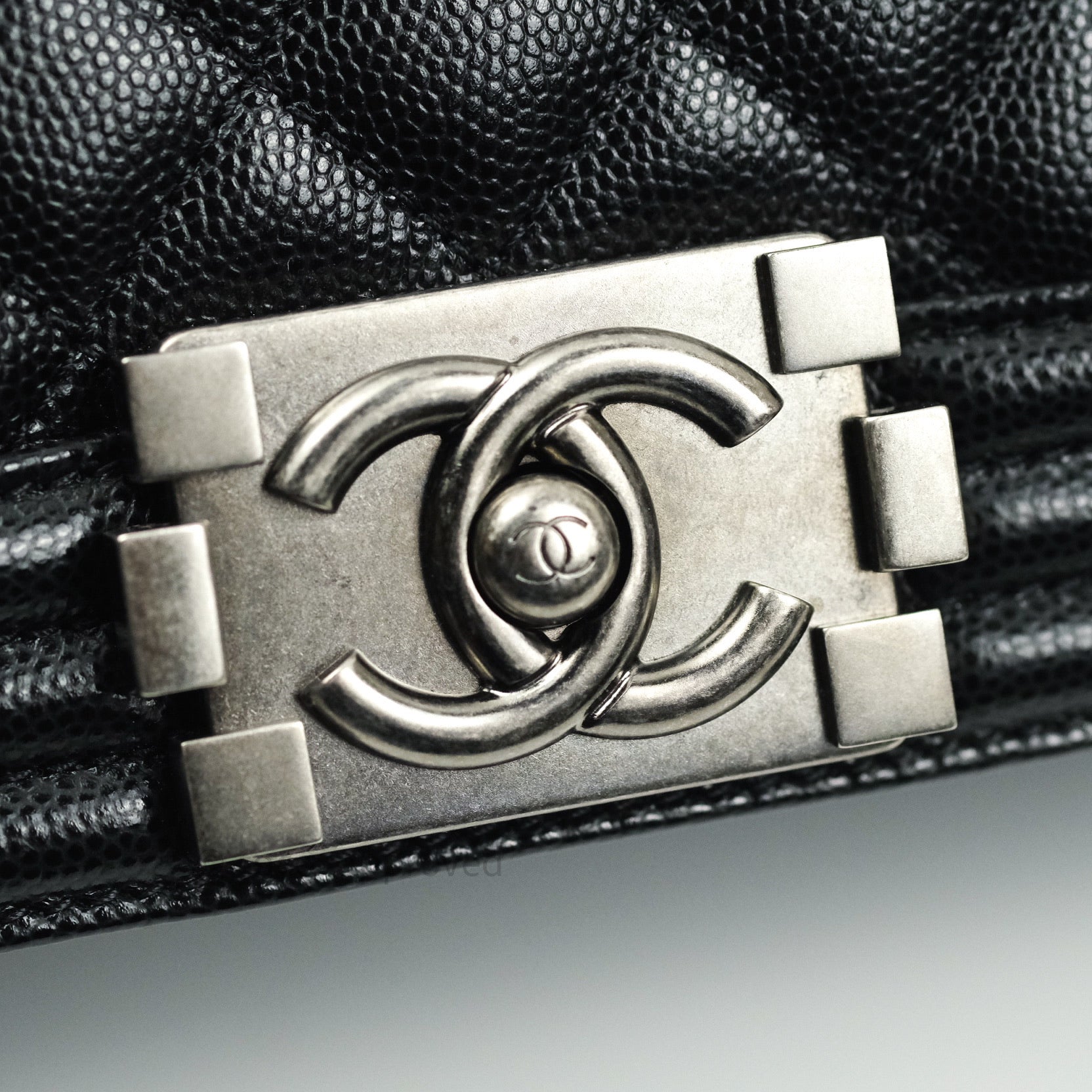 Chanel Boy Quilted Medium Handbag in Black Caviar Leather with Ruthenium Hardware - Perfect for Evening Events & Luxury Fashion Accessories