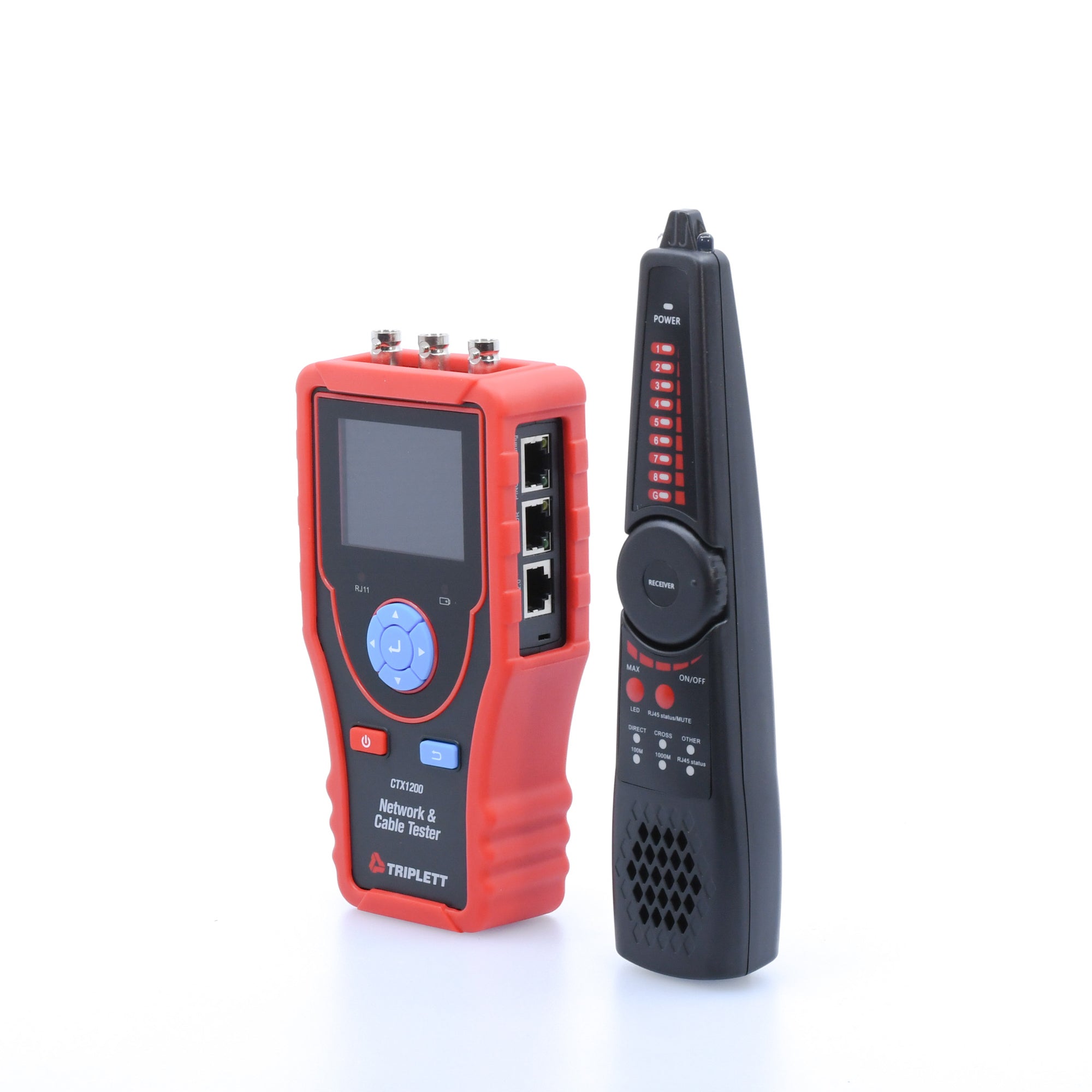 CTX1200 Professional Network Cable Tester with Probe - RJ45 RJ11 Ethernet LAN Wire Tester for Home & Office Network Installation - Perfect for IT Technicians and DIY Network Setup