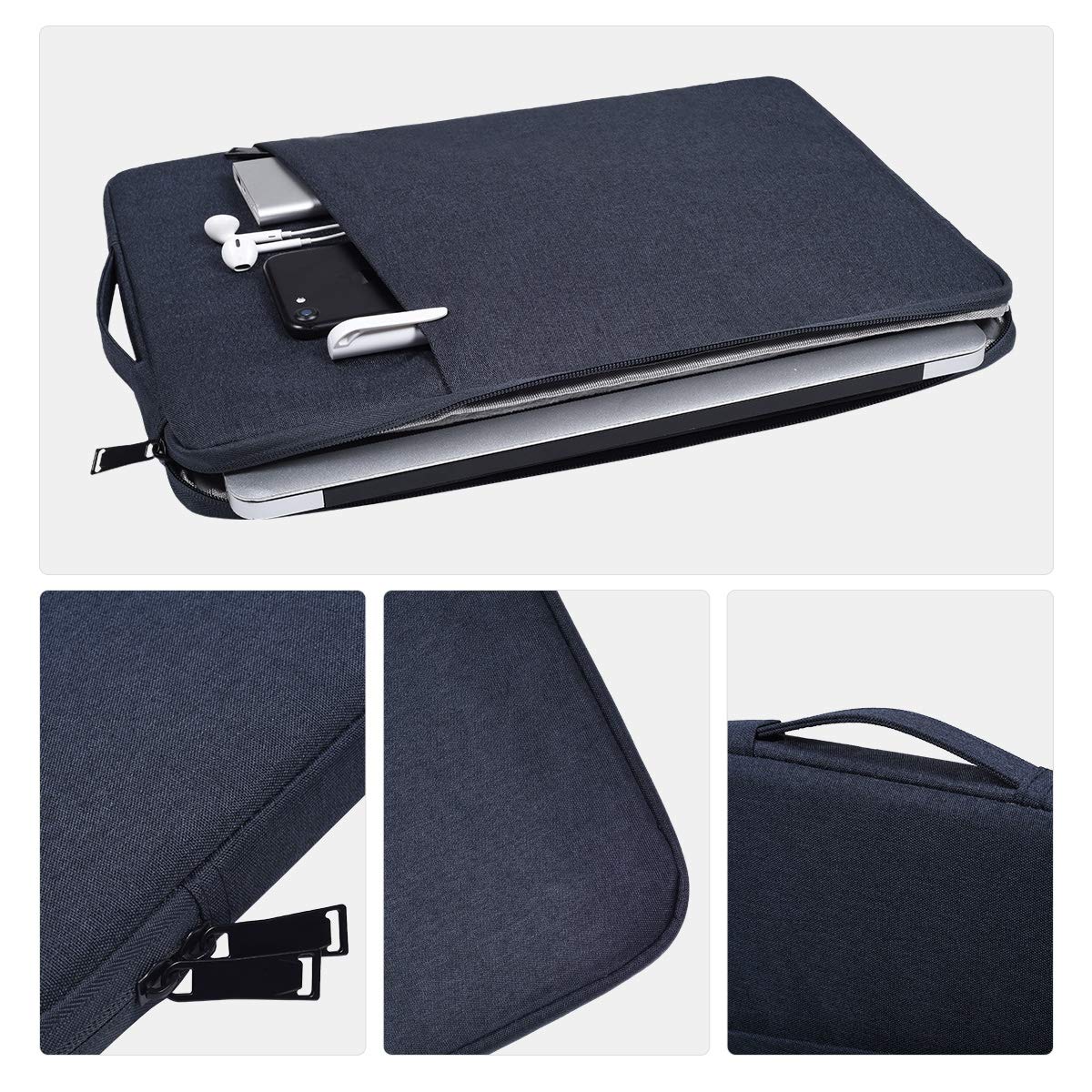 13-13.3 Inch Laptop Sleeve Case with Handle - Compatible with MacBook Air/Pro, Acer Chromebook R13, ASUS ZenBook 13, Lenovo Yoga 730/720, HP Spectre X360, Dell XPS 13 - Protective Padded Bag for Travel, Work & School