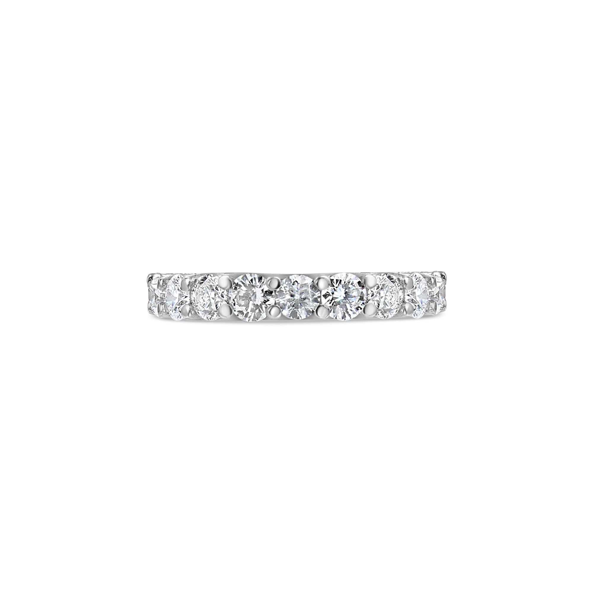 14K White Gold Diamond Eternity Band Ring for Women - Perfect for Weddings, Anniversaries & Special Occasions