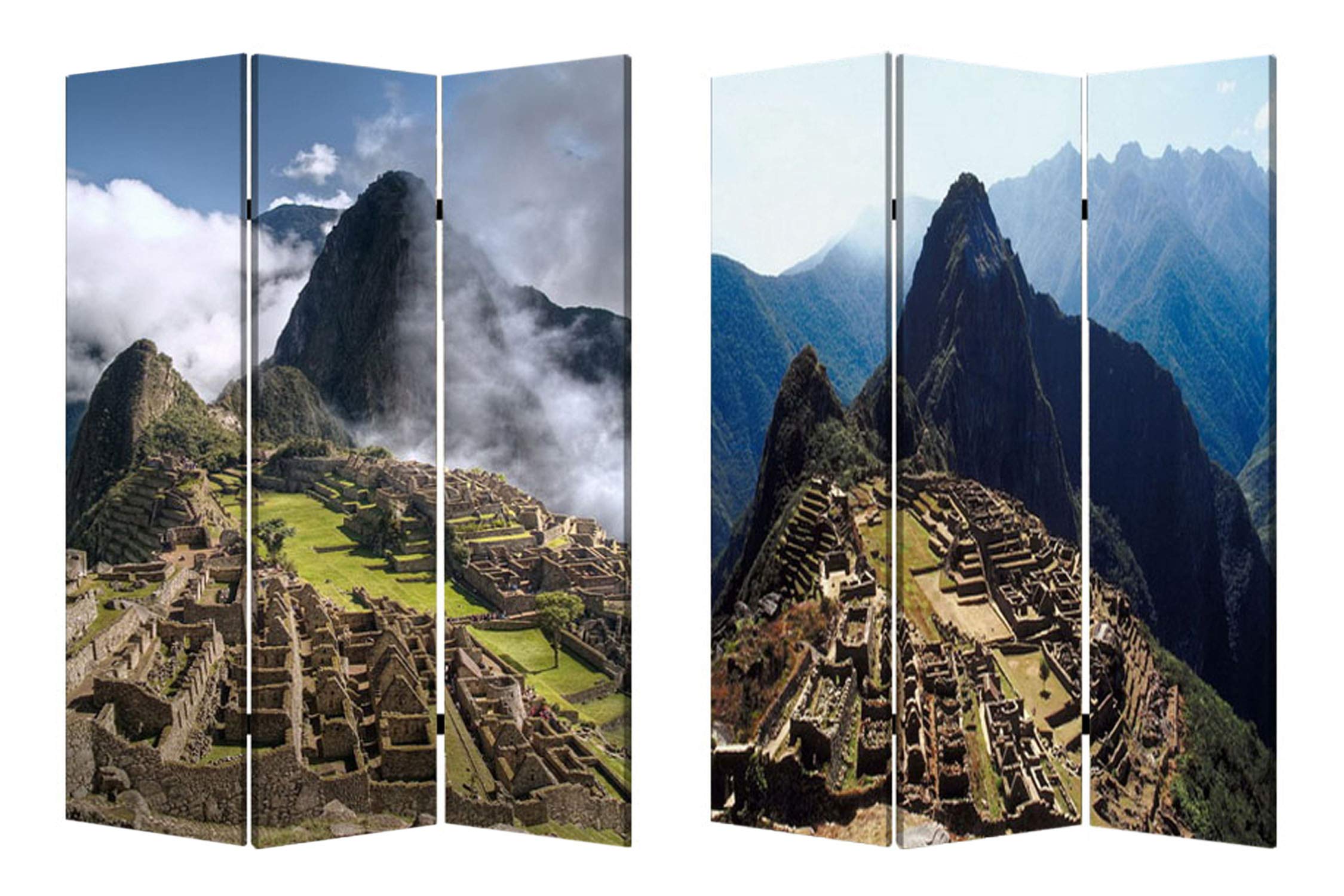 Screen Gems Machu Picchu Room Divider - Handcrafted Wooden Folding Partition for Home & Office Decor - Perfect for Living Room, Bedroom, and Studio Space Division