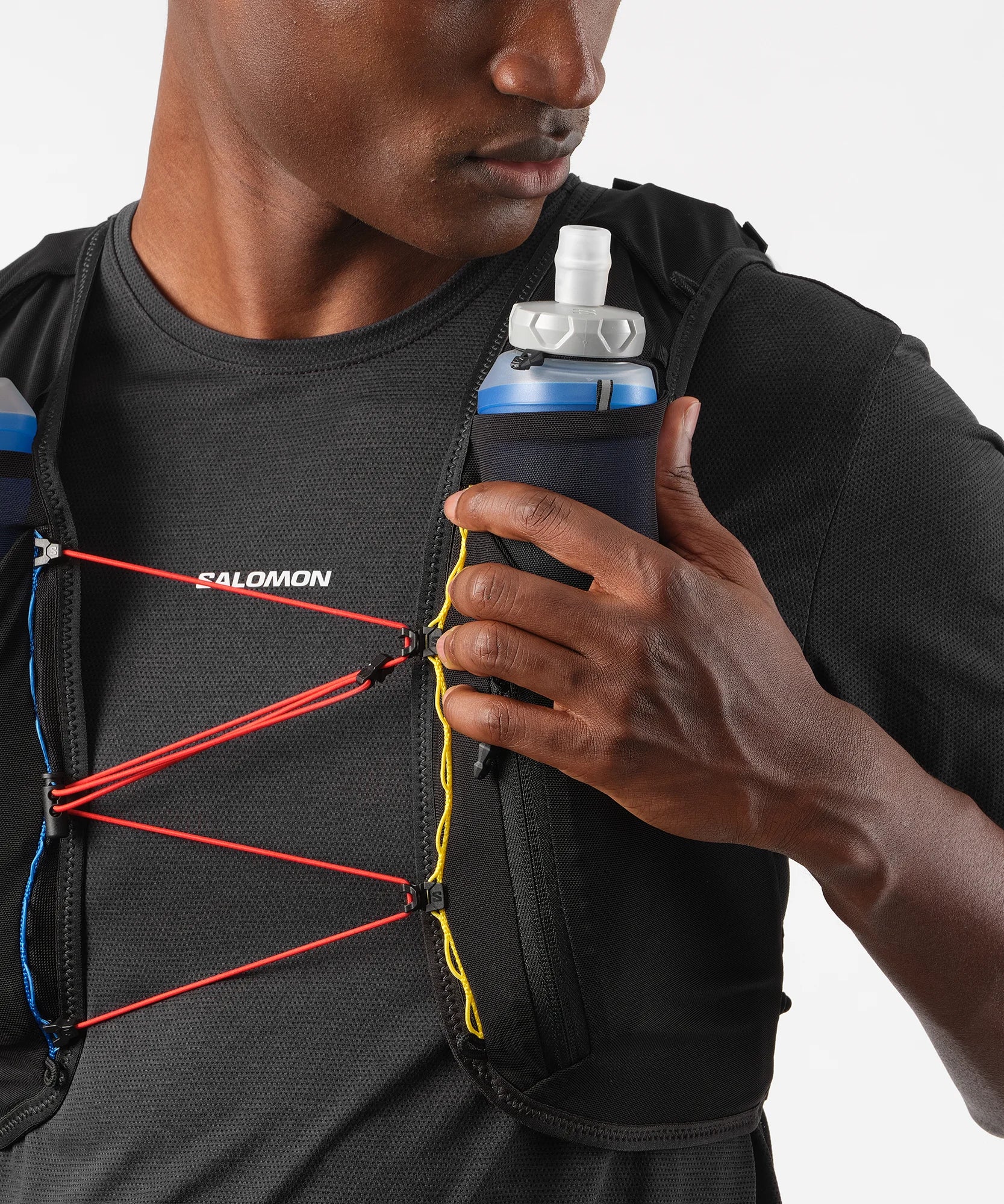 ADV Skin 5 Race Flag Hydration Running Vest with 2 Flasks - Lightweight Breathable Unisex Marathon Gear for Trail Running & Ultra Races