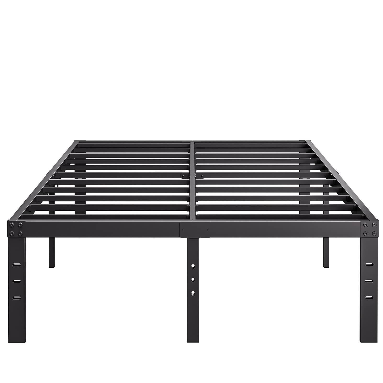 16 Inch Full Bed Frame Heavy Duty Metal Platform - No Box Spring Needed, 3500 lbs Capacity, Non-Slip Noise-Free Mattress Foundation, Black - Perfect for Small Bedrooms, Guest Rooms & Dormitories
