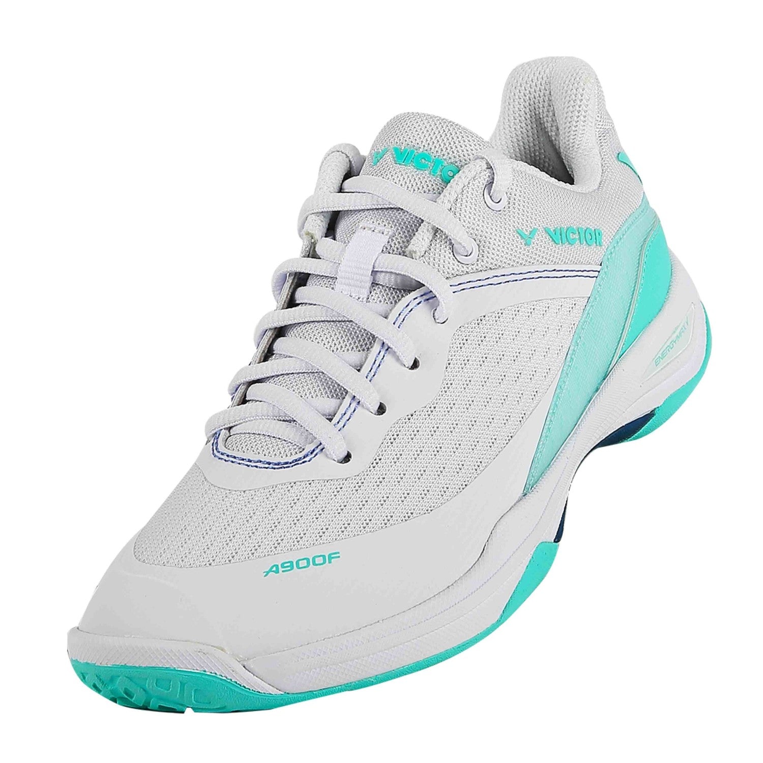 Victor A900F Women's Badminton Shoes - Lightweight & Breathable Court Shoes for Women in Bright White & Cockatoo Green - Perfect for Badminton, Tennis & Indoor Sports