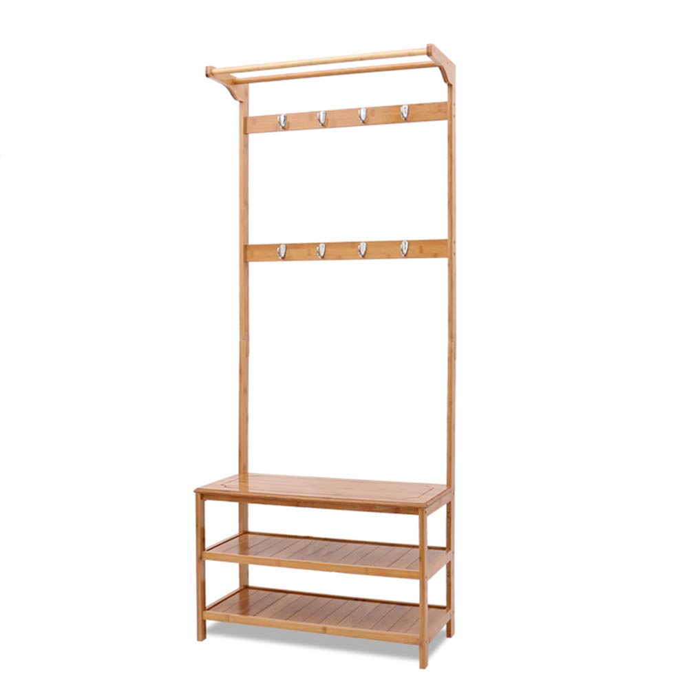 Simple Floor Coat Rack with Shoe Storage - 90cm Hallway Organizer for Hats & Jackets