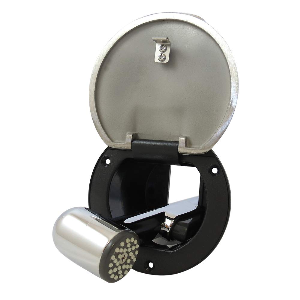 Premium ITC Stainless Steel Transom Shower with 8' Hose - Durable Bathroom Showerhead for Spa-Like Experience at Home