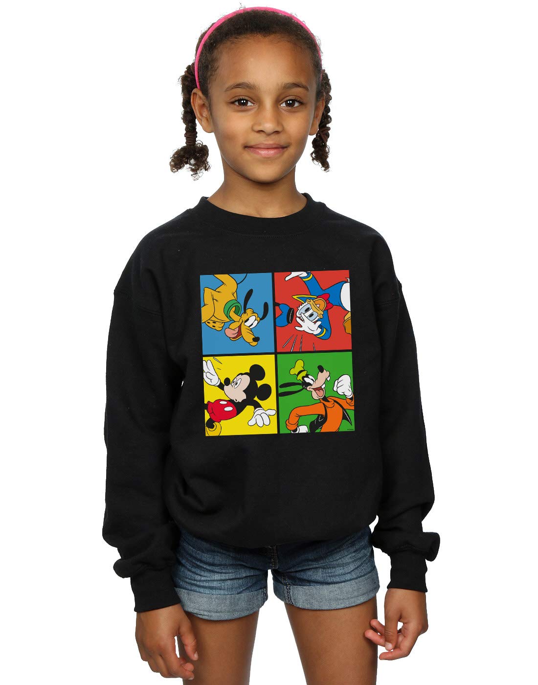 Disney Girls Mickey Mouse & Friends Sweatshirt - Cute Cartoon Pullover for Kids & Teens - Perfect for School, Playdates & Disney Trips
