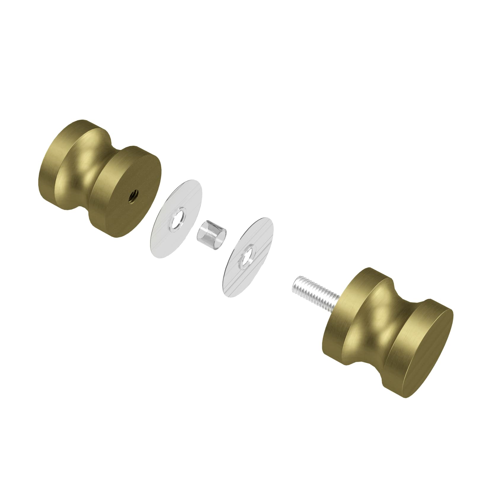 Brushed Gold SUS304 Shower Door Knob - Anti-Fingerprint Handle for Glass Shower Doors