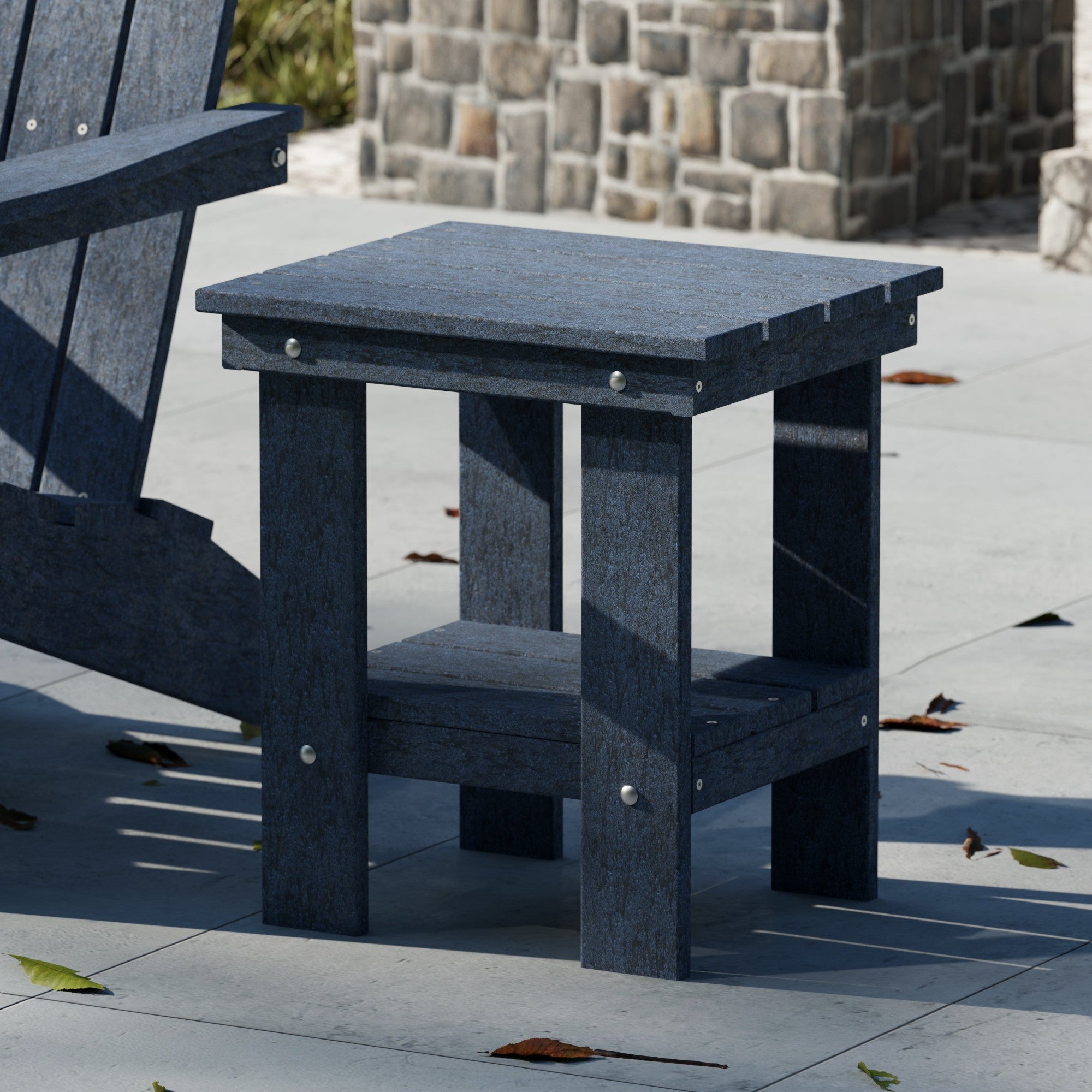 Freedom Modern Adirondack Chair & Side Table Set - Durable Outdoor Patio Furniture for Garden, Poolside, Deck, and Backyard Relaxation