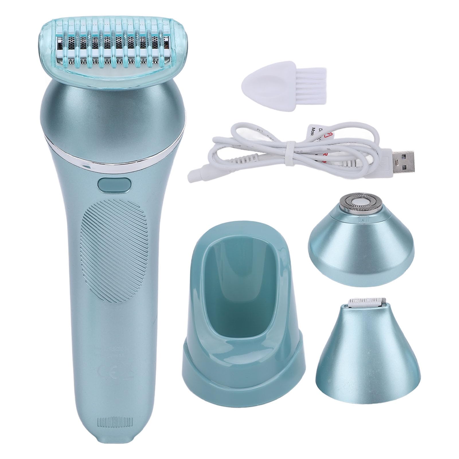 Women's Electric Shaver & Epilator Kit - Painless Hair Remover for Face, Chin, Arms, Legs, Armpit & Bikini Area | USB Rechargeable Wet/Dry Trimmer with Detachable Head | Perfect for Travel, Gym & Home Use