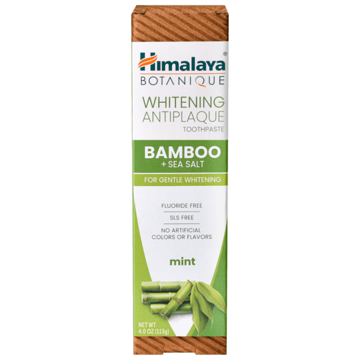 Himalaya Whitening Mint Toothpaste with Bamboo & Sea Salt (113g) - Natural Teeth Whitening for Fresh Breath, Oral Care & Stain Removal - Perfect for Daily Use, Travel & Home