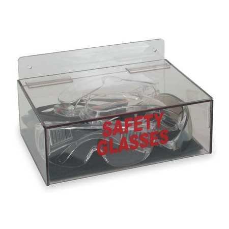 Clear PETG Protective Eyewear Dispenser with Wall Mount Tray - Ideal for Labs, Clinics, and Industrial Safety Use