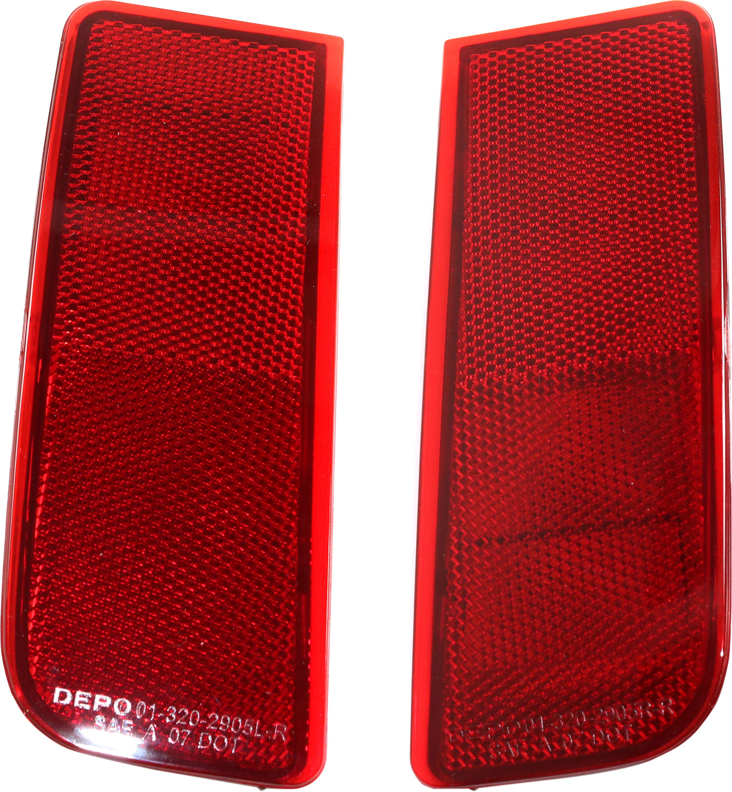 Evan Fischer Rear Bumper Reflector Compatible with 2010-2014 Subaru Outback - Driver & Passenger Side (SU1184103C, SU1185103C) | CAPA Certified | Enhanced Night Visibility & Safety for Subaru Outback Models