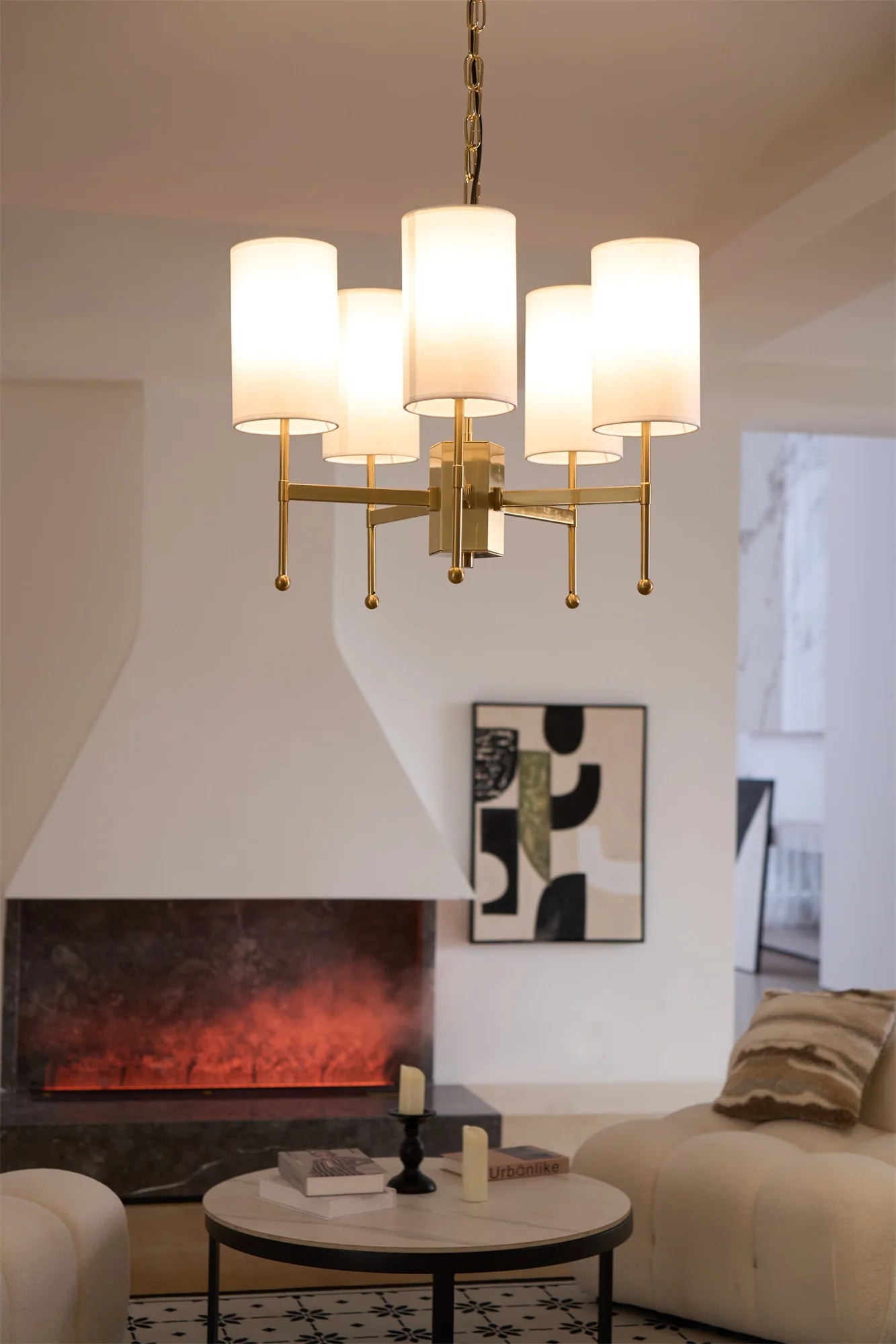Kichler Modern Crystal Chandelier - Elegant Ceiling Light Fixture for Dining Room, Living Room & Bedroom - Energy Efficient LED Lighting for Home Decor