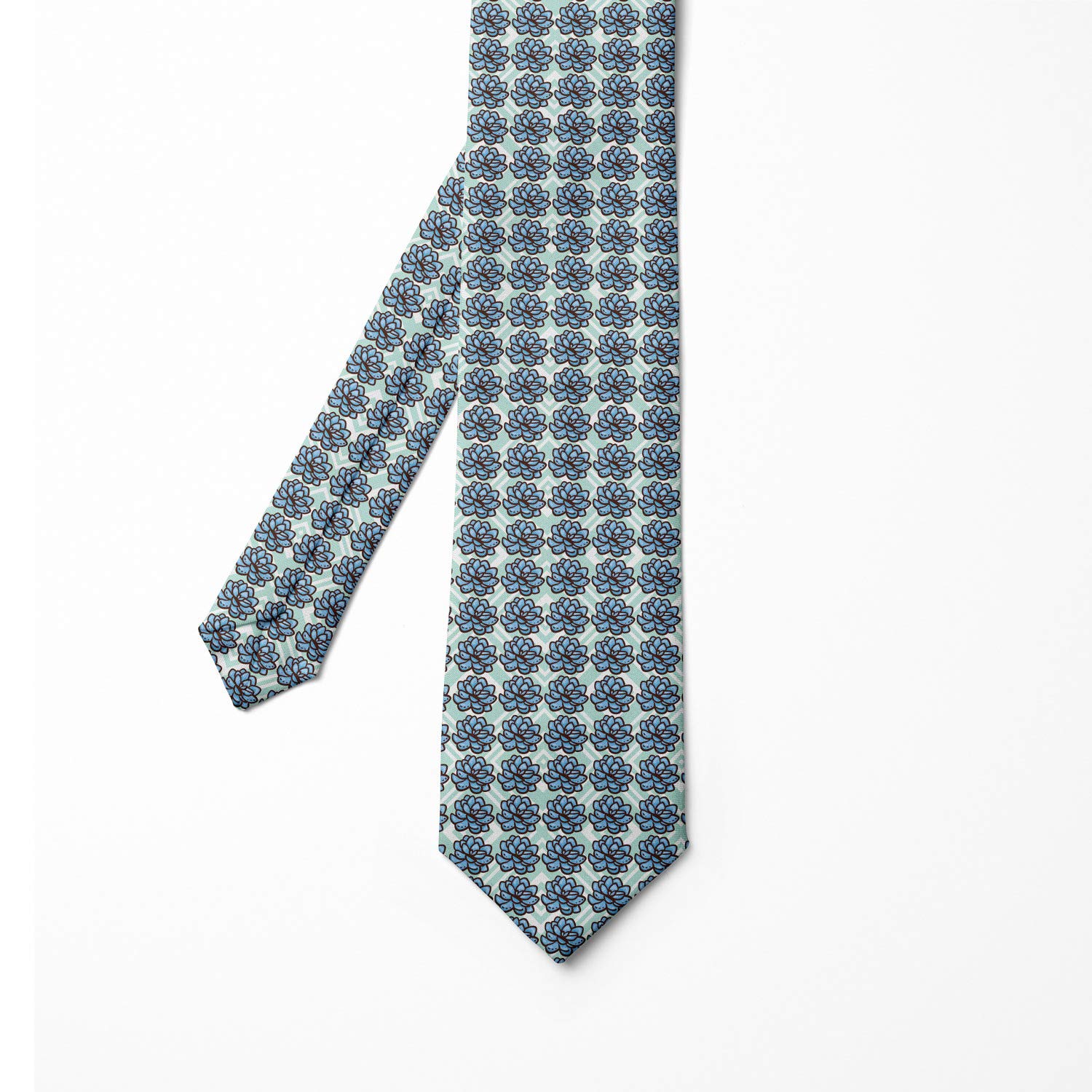 Ambesonne Agave Necktie - Cacti Floral Pattern for Men's Fashion