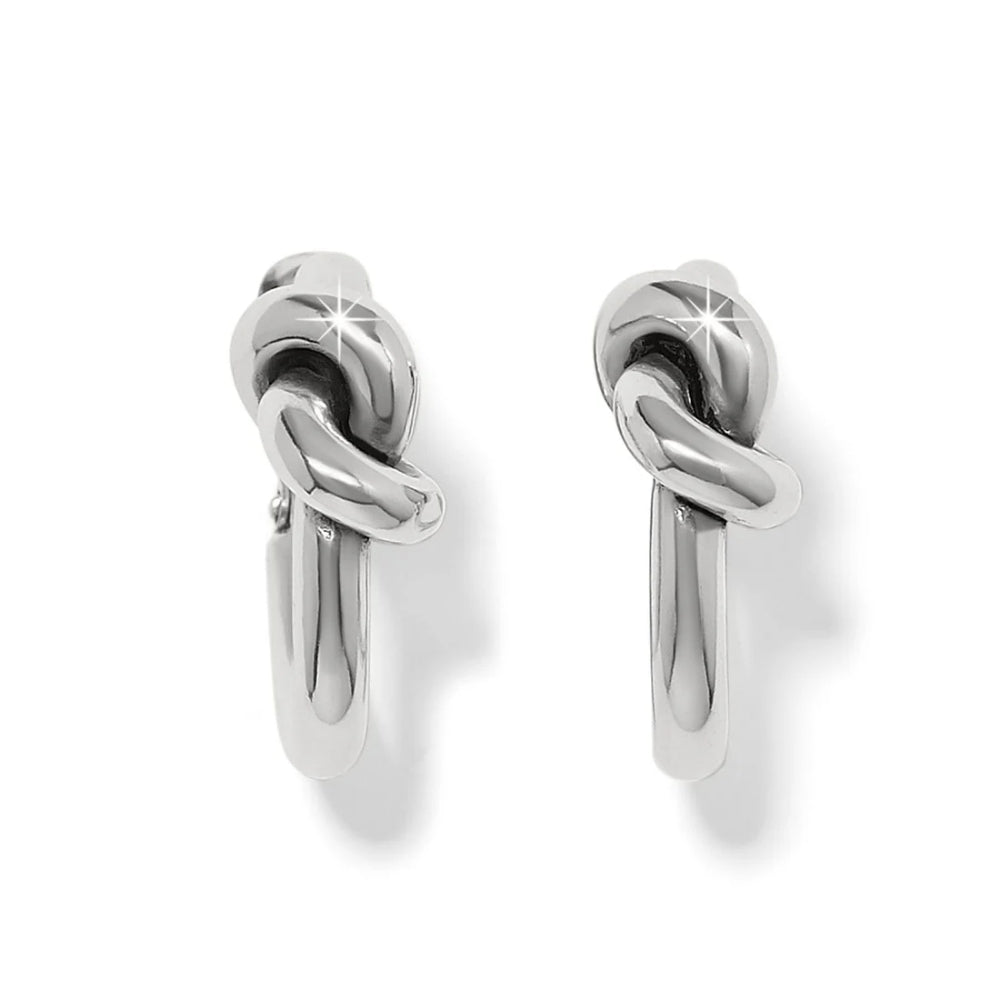 Brighton Interlok Single Knot Hoop Earrings - Sterling Silver Dangle Earrings for Women | Perfect for Everyday Wear, Parties & Special Occasions