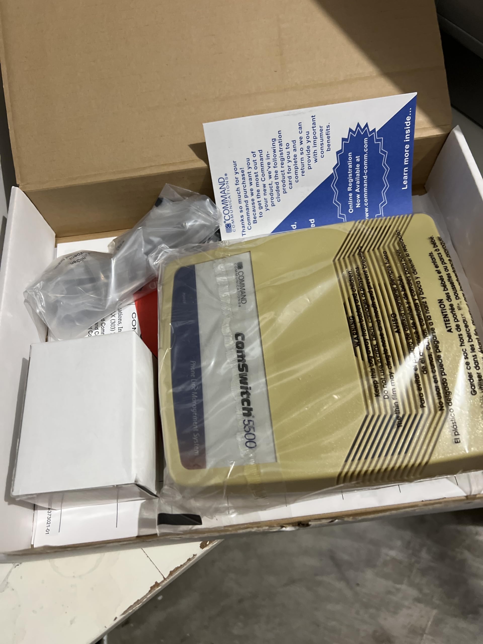 Comswitch 5500 3-Port Phone/Fax Modem Line Sharing Device - Share Phone Lines for Home & Office | Fax Machine & Modem Compatible | Ideal for Small Business & Home Office Setup