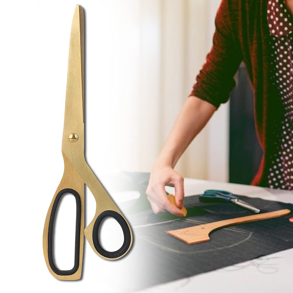 YUYTE Golden Stainless Steel Scissors - Rustproof Modern Kitchen & Office Scissors for Cutting Paper, Fabric, Packaging | Home, Office & Craft Use