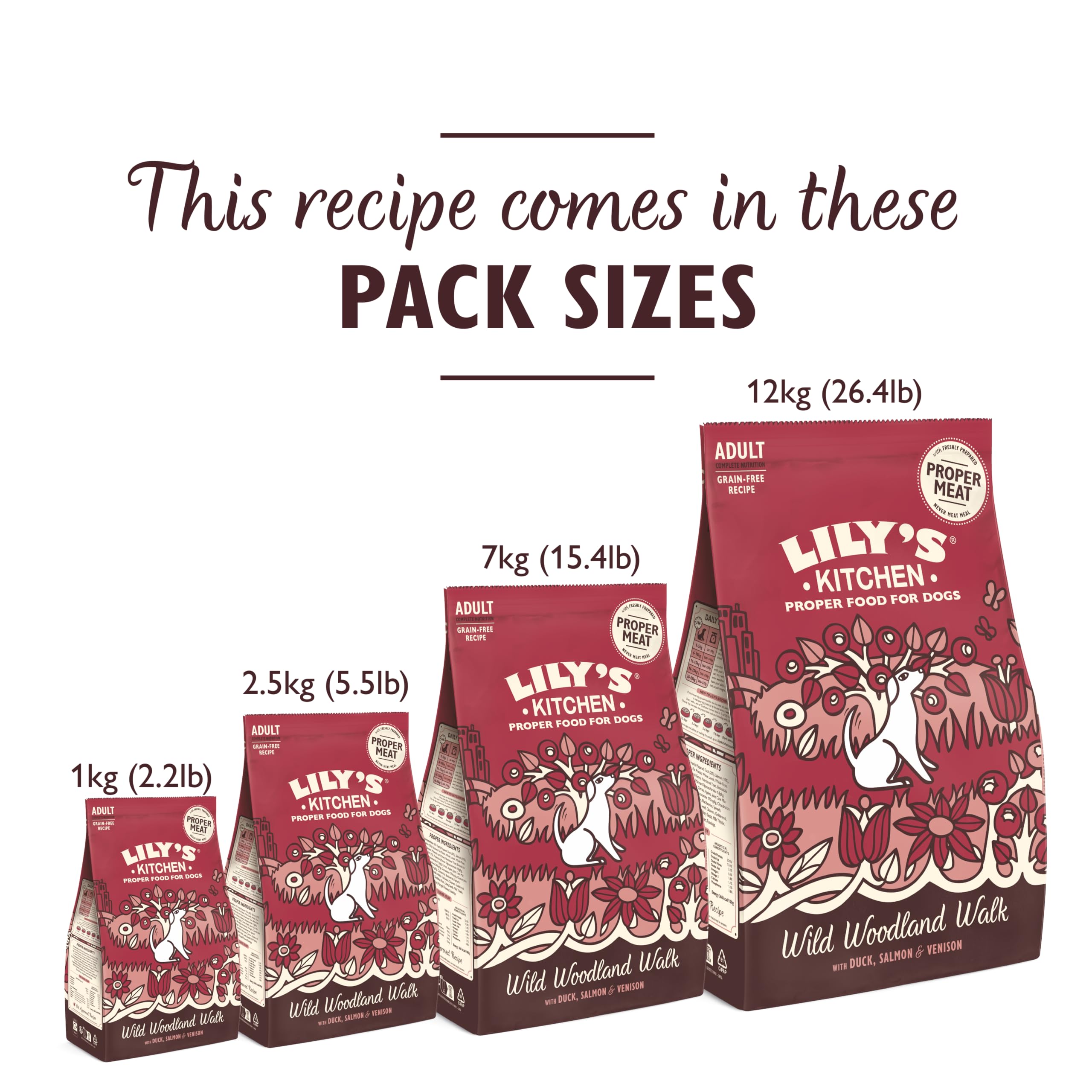 LILYS KITCHEN Venison Duck Dry Dog Food 1kg for Adult Dogs - Healthy Meal