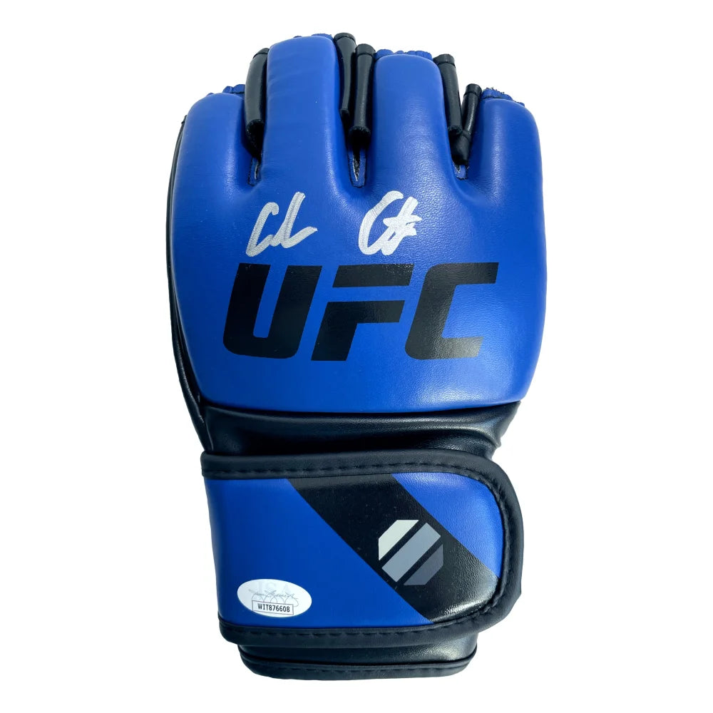 Authentic Colby Covington Signed UFC Blue Official MMA Glove with JSA COA - Perfect for UFC Fans, Collectors & Sports Memorabilia Displays