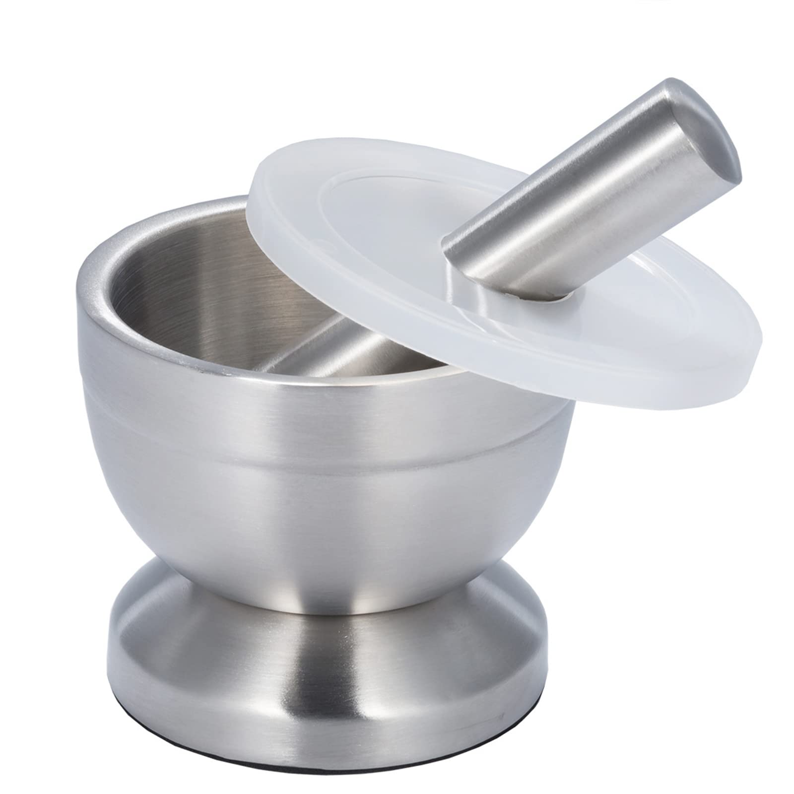 Premium Stainless Steel Mortar and Pestle Set - Heavy Duty Pill Crusher & Herb Grinder for Spices, Pesto, and Kitchen Herbs (Large Size) - Perfect for Home Cooking, Pharmacy Use, and Gourmet Meal Prep