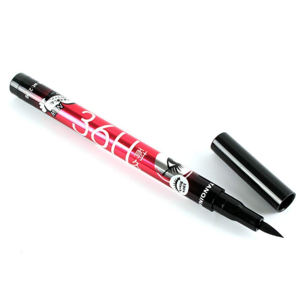 D.B.Z. 36H Black Waterproof Liquid Eyeliner - Long Lasting Smudge Proof Eye Makeup Pencil - Professional Eyeliner for Winged Liner & Eye Shadow - Perfect for Daily Use, Party & Special Occasions (Pack of 2)