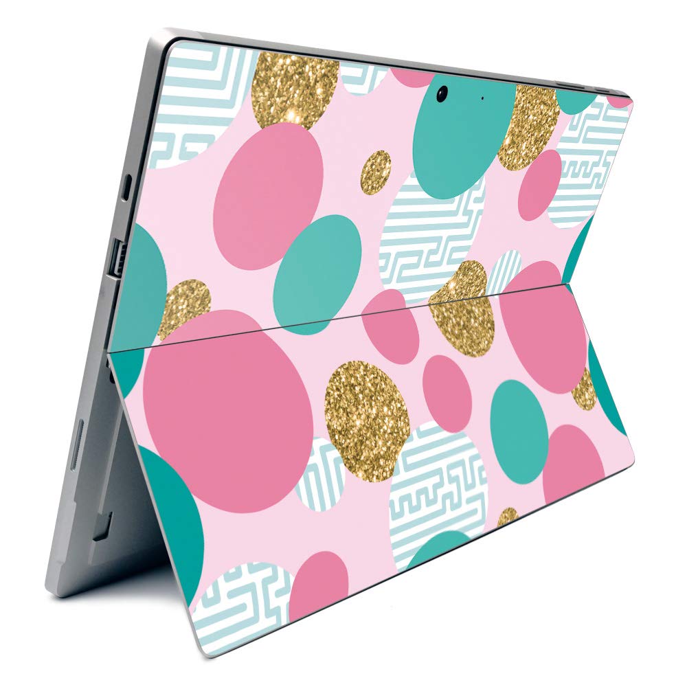 MightySkins Vinyl Decal Wrap Cover for Microsoft Surface Pro 7 - Golden Bubbles Design | Protective & Durable Skin | Easy to Apply & Remove | Made in USA | Perfect for Work, Travel & Personalization