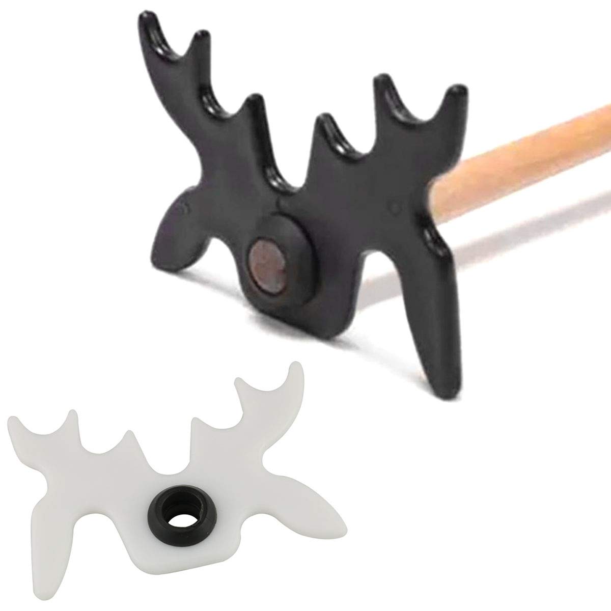 DGZZI Moosehead Bridge Head White Plastic Slip-On for Billiard Pool Cue Stick - Perfect for Precision Shots in Pool Games