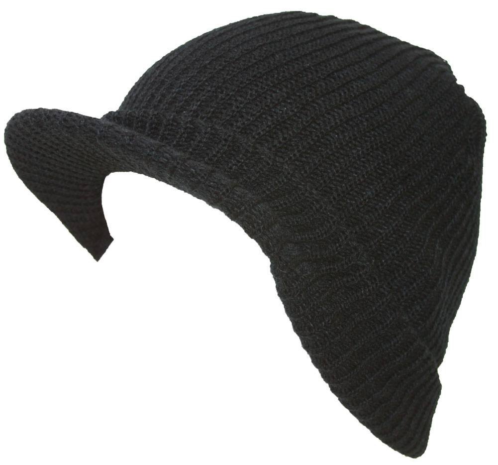 TOP HEADWEAR GI Ribbed Waffle Cuff Beanie Visor - Unisex Winter Hat with Thermal Lining for Men & Women - Perfect for Skiing, Snowboarding, and Outdoor Activities
