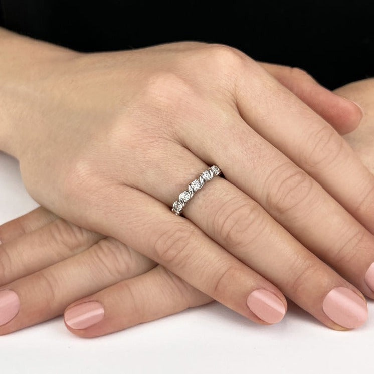 0.53 Carat Round Diamond Wedding Band for Women - Elegant & Timeless Engagement Ring for Brides, Anniversaries & Special Occasions