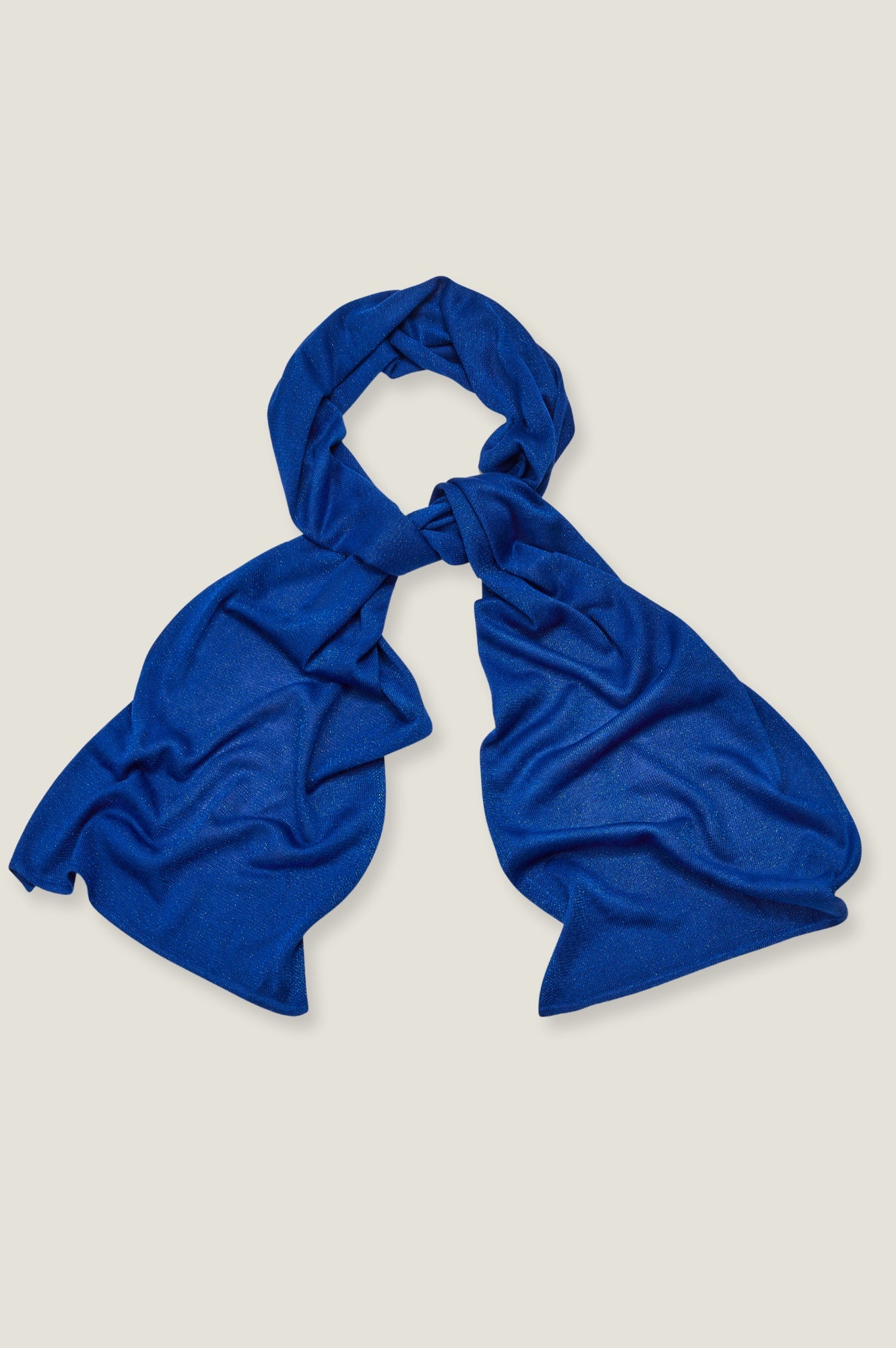 Lurex Scarf for Women - Soft & Shiny Cobalt Blue Fashion Scarf - Perfect for Winter Outfits, Parties & Holiday Gifts
