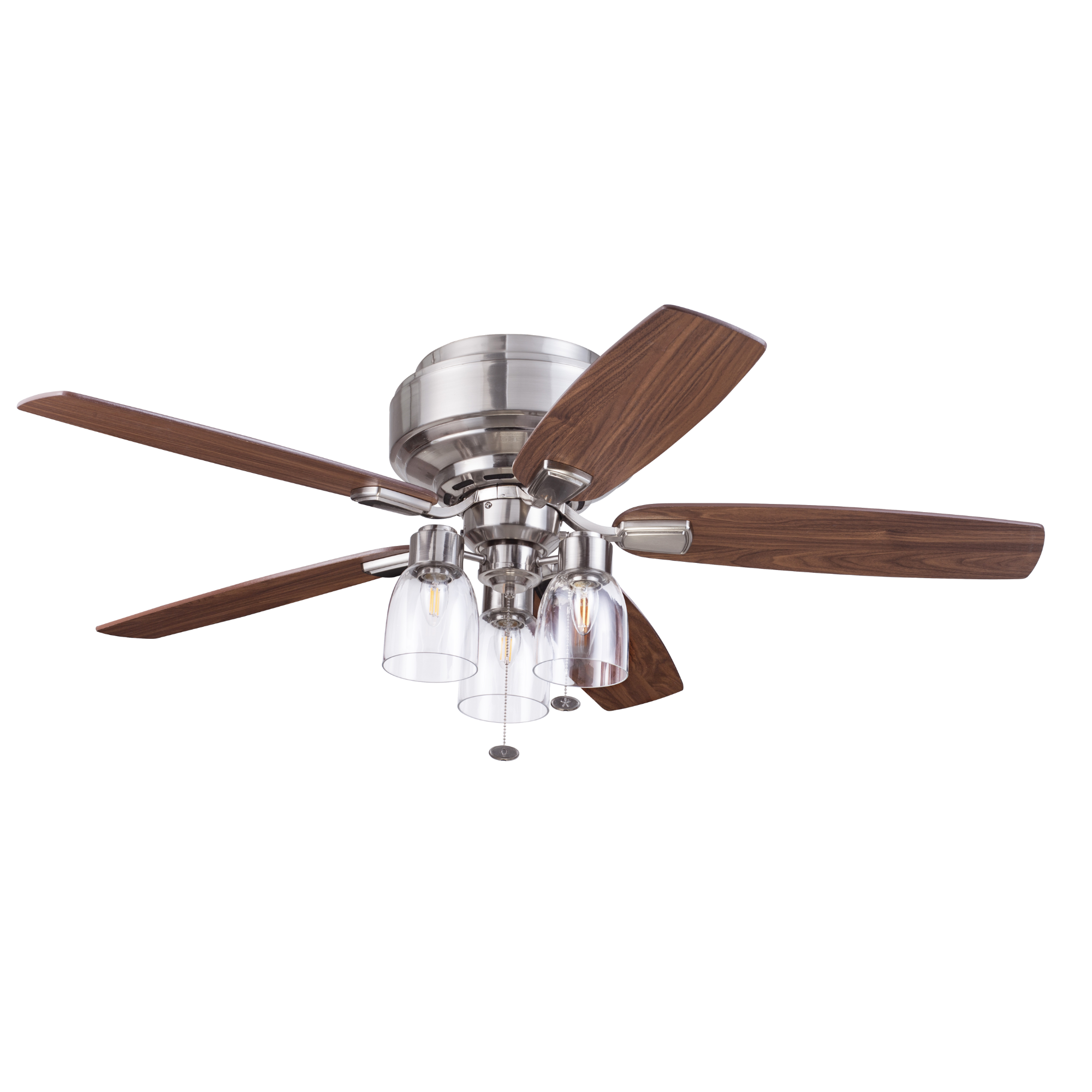 52 Inch Magonia Brushed Nickel Ceiling Fan with Pull Chain & Quick Attach™ - Perfect for Living Room, Bedroom, and Outdoor Spaces